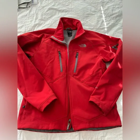 Red Northface warm jacket